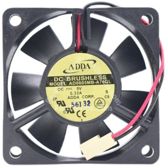 ADDA AD0605MB-A70GL DC 5V 0.32A 2 Wires / 3 Wires Axial Cooling Fan
