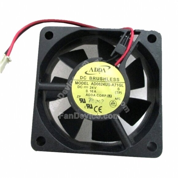 ADDA AD0624US-A71GL DC 24V 0.16A 2 Wires Axial Cooling Fan