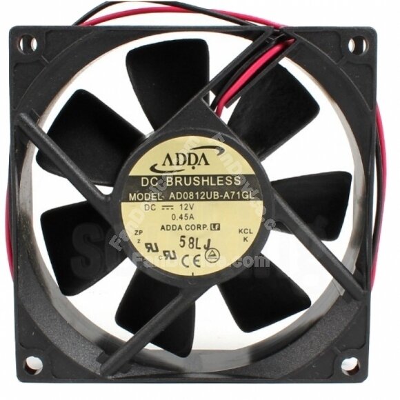 ADDA AD0812UB-A71GL DC 12V 0.45A 2 Wires Axial Cooling Fan
