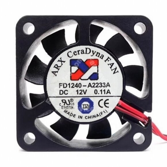 ARX FD1240-A2233A DC 12V 0.11A 2 Wires / 3 Wires Axial Cooling Fan