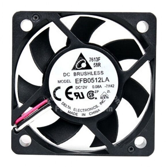 Delta EFB0512LA DC 12V 0.08A 2 Wires / 3 Wires Axial Cooling Fan