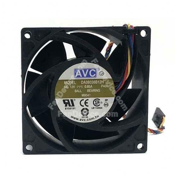 AVC DA08038B12H-P406 DC 12V 0.85A 4 Wires Axial Cooling Fan