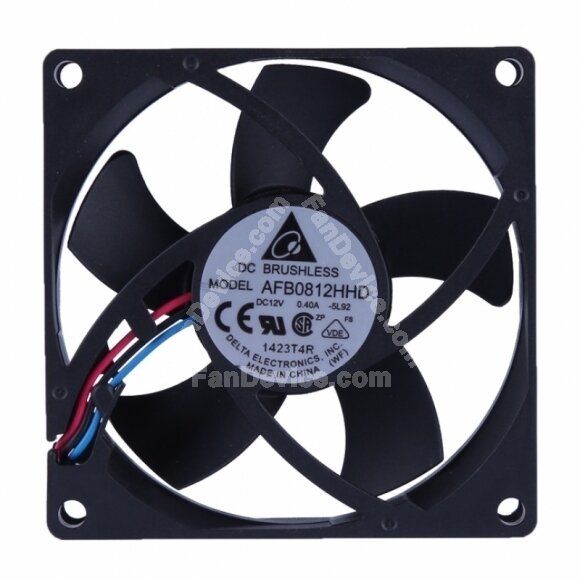 Delta AFB0812HHD DC 12V 0.40A 2 Wires / 3 Wires / 4 Wires Axial Cooling Fan