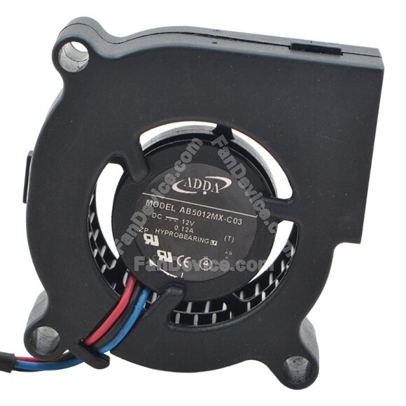 ADDA AB5012MX-C03 DC 12V 0.12A 5020 Blower HYPRO Bearing Cooling Fan