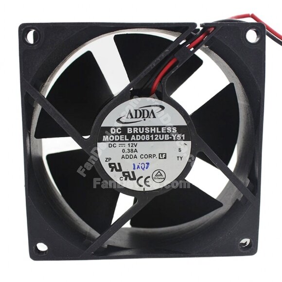 ADDA AD0812UB-Y51 DC 12V 0.38A 8032 Axial Brushless Cooling Fan