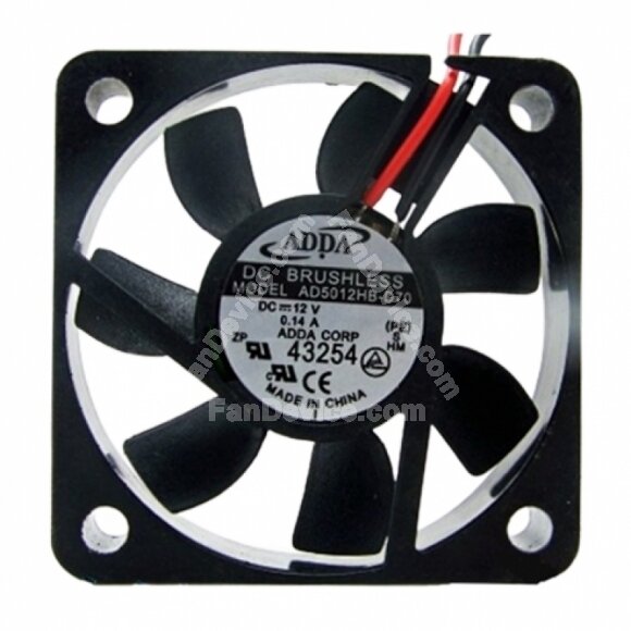ADDA AD5012HB-D70 DC 12V 0.14A 2 Wires / 3 Wires / 4 Wires Axial Cooling Fan
