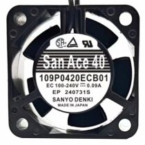 Sanyo Denki San Ace 40 109P0420ECB01 EC 100-240V 0.09A 4020 Axial Cooling Fan
