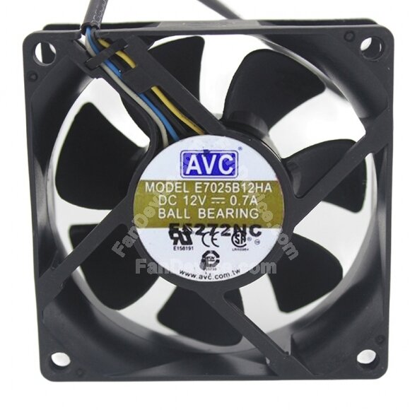 AVC E7025B12HA DC 12V 0.7A 7025 Axial Ball Bearing Cooling Fan