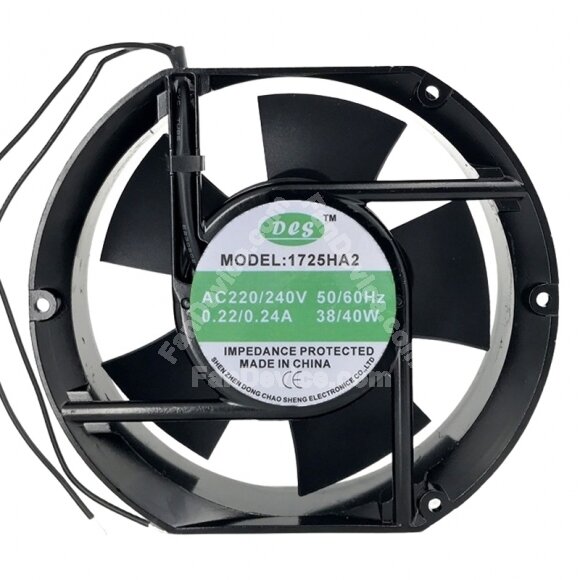 DES 1725HA2 AC 220/240V 0.22/0.24A 38/40W 17251 Axial Cooling Fan