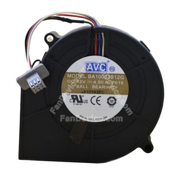 AVC BA10033B12G DC 12V 4.50A 2 Wires / 3 Wires / 4 Wires Blower Cooling Fan