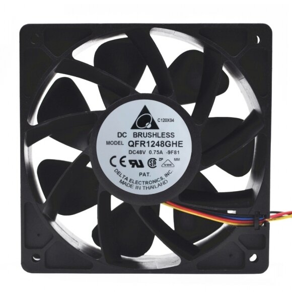 Delta QFR1248GHE DC 48V 0.75A 2 Wires / 3 Wires / 4 Wires Axial Cooling Fan