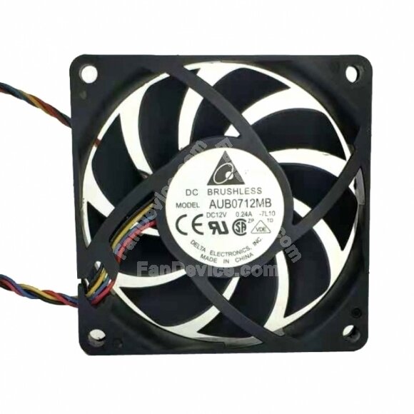 Delta AUB0712MB DC 12V 0.24A 2 Wires / 3 Wires / 4 Wires Axial Cooling Fan