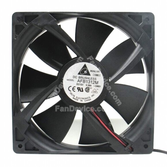 Delta AFB1312M DC 12V 0.38A 2 Wires / 3 Wires Axial Cooling Fan
