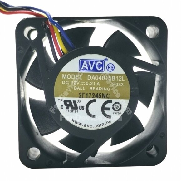 AVC DA04015B12L DC 12V 0.21A 2 Wires / 3 Wires / 4 Wires Axial Cooling Fan