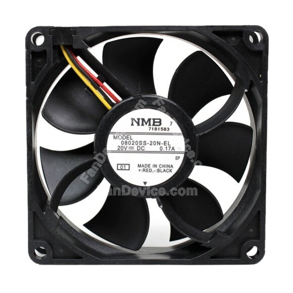 NMB 08020SS-20N-EL DC 20V 0.17A 8020 Axial Cooling Fan