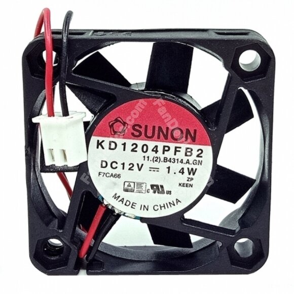 Sunon KD1204PFB2 DC 12V 1.4W 2 Wires / 3 Wires Axial Cooling Fan