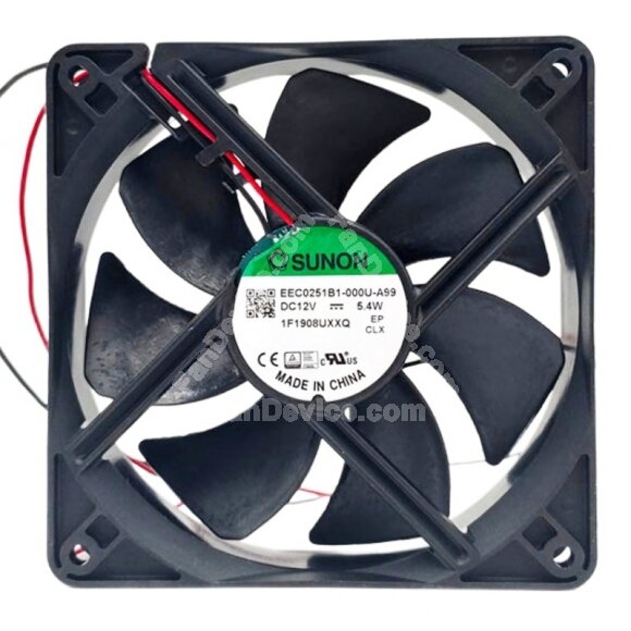 Sunon EEC0251B1-000U-A99 DC 12V 5.4W 12025 Axial Cooling Fan
