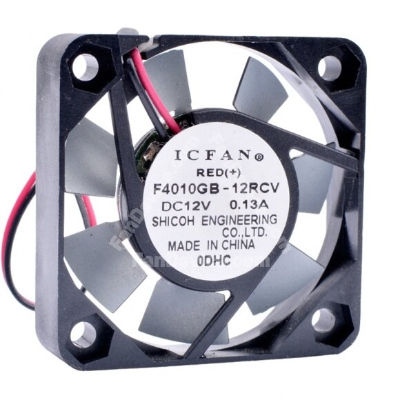 ICFAN F4010GB-12RCV DC 12V 0.13A 4010 Axial Cooling Fan