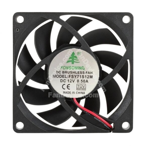 FONSONING FSY71S12M DC 12V 0.50A 7015 Axial Brushless Cooling Fan