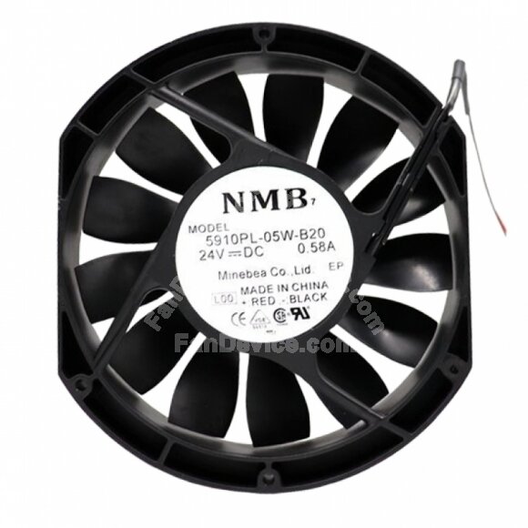 NMB 5910PL-05W-B20 DC 24V 0.58A 2 Wires / 3 Wires Axial Cooling Fan