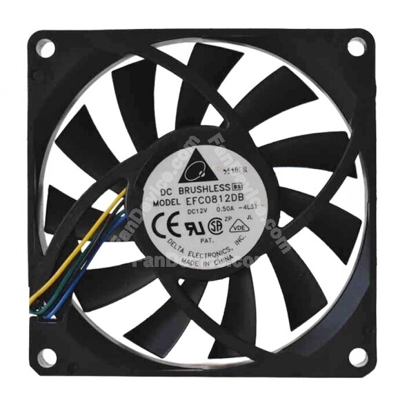Delta EFC0812DB DC 12V 0.50A 8015 Axial Brushless Cooling Fan