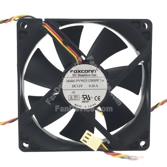Foxconn PV902512HSPF DC 12V 0.36A 9025 Axial Brushless Cooling Fan