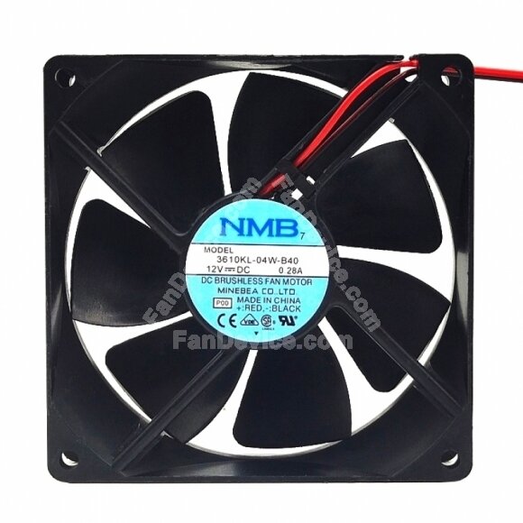 NMB 3610KL-04W-B40 DC 12V 0.28A 2 Wires / 3 Wires Axial Cooling Fan