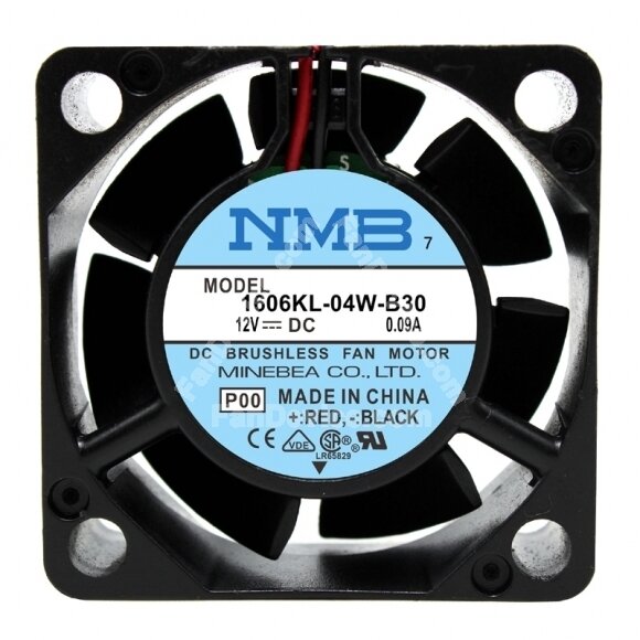 NMB 1606KL-04W-B30 DC 12V 0.09A 2 Wires Axial Cooling Fan