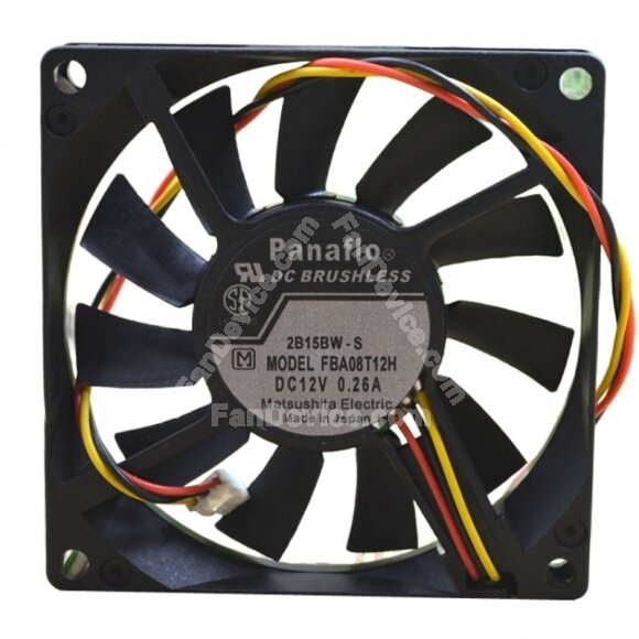 Panaflo FBA08T12H DC 12V 0.26A 2 Wires / 3 Wires Axial Cooling Fan
