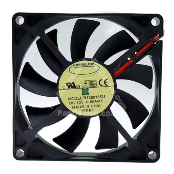 EVERFLOW R128015SU DC 12V 0.50AMP 8025 Axial Cooling Fan