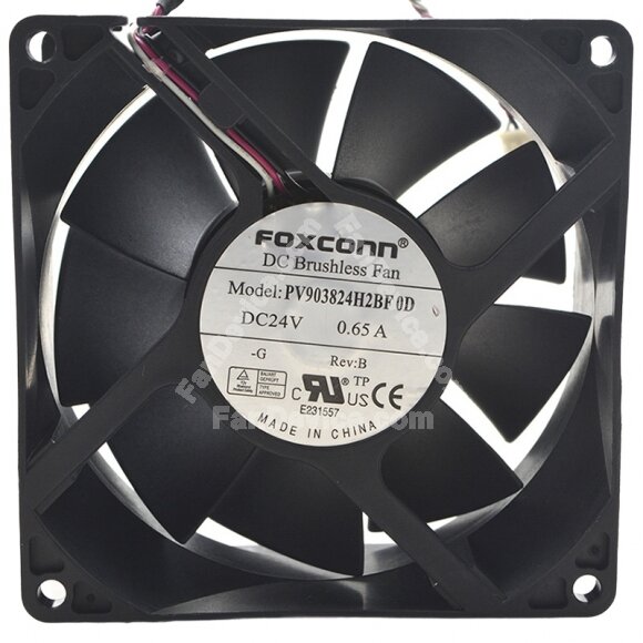 Foxconn PV903824H2BF 0D DC 24V 0.65A 9038 Axial Brushless Cooling Fan