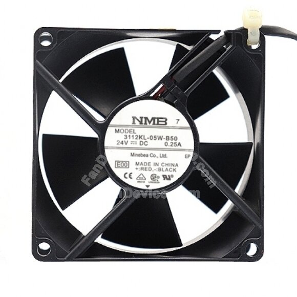 NMB 3112KL-05W-B50 DC 24V 0.25A 2 Wires Axial Cooling Fan