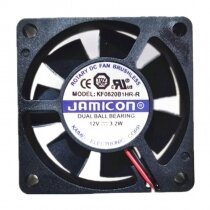 JAMICON KF0620B1HR-R DC 12V 3.2W 6020 Axial Ball Bearing Brushless Cooling Fan