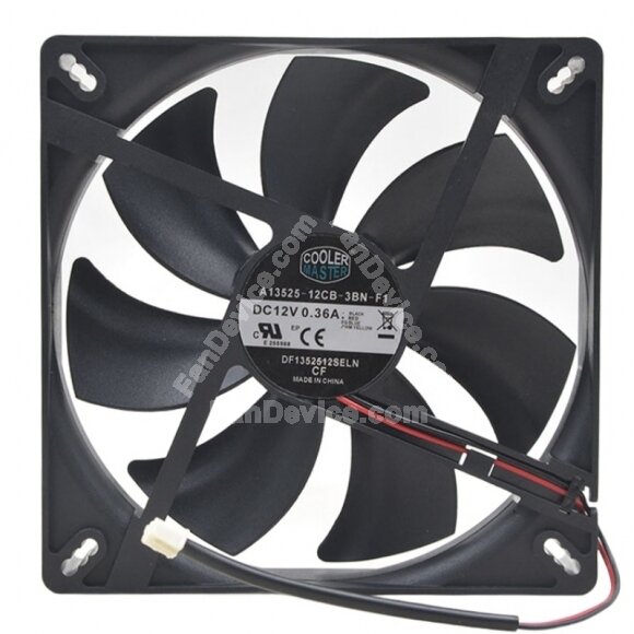 Cooler Master A13525-12CB-3BN-F1 DC 12V 0.36A 13525 Axial Cooling Fan