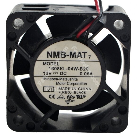 NMB-MAT 1608KL-04W-B20 DC 12V 0.08A 4020 Axial Cooling Fan