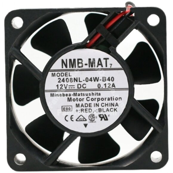 NMB-MAT 2408NL-04W-B40 DC 12V 0.12A 6020 Axial Cooling Fan