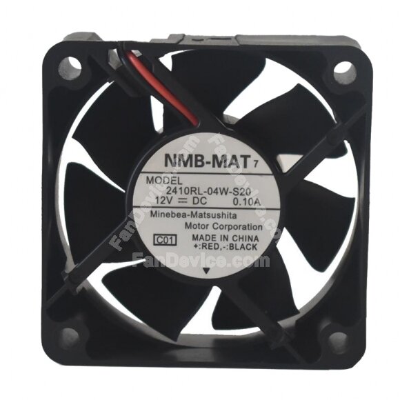 NMB-MAT 2410RL-04W-S20 DC 12V 0.10A 6025 Axial Cooling Fan