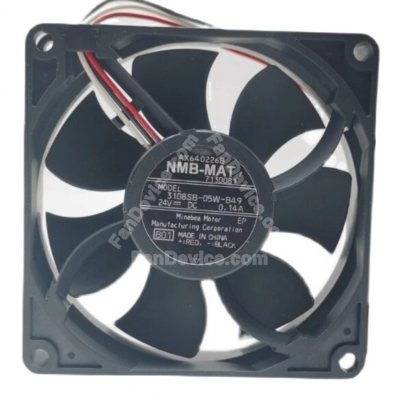 NMB-MAT 3108SB-05W-B49 DC 24V 0.14A 8020 Axial Cooling Fan