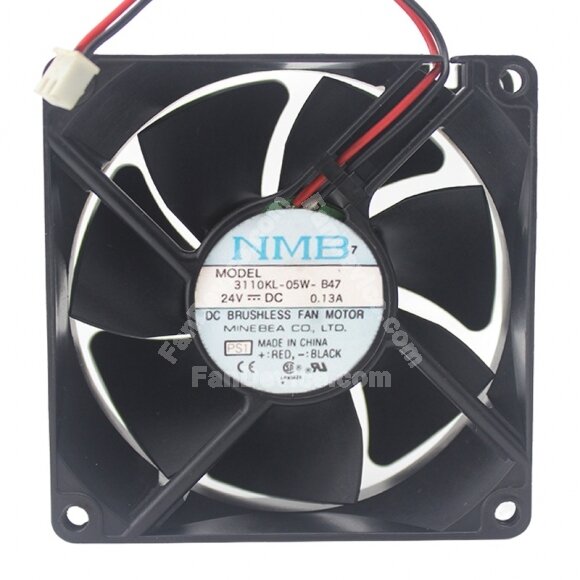 NMB 3110KL-05W-B47 DC 24V 0.13A 8025 Axial Brushless Cooling Fan
