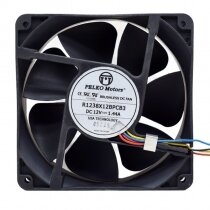 PELKO MOTORS R1238X12BPCB3 DC 12V 1.44A 12038 Axial Brushless Cooling Fan