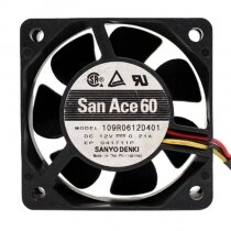 Sanyo Denki San Ace 60 109R0612D401 DC 12V 0.21A 6025 Axial Cooling Fan