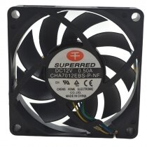 SuperRed CHA7012EBS-P-NF DC 12V 0.50A 7015 Axial Cooling Fan