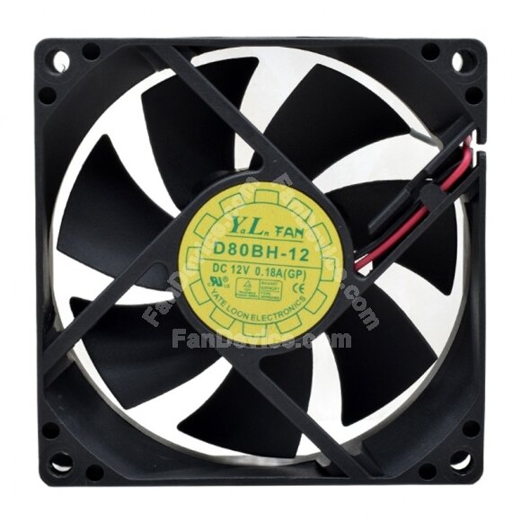 YaLn Fan Yate Loon D80BH-12 DC 12V 0.18A 8025 Axial Cooling Fan