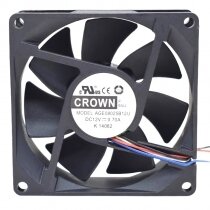 CROWN AGE08025B12U DC 12V 0.70A 8025 Axial Ball Cooling Fan