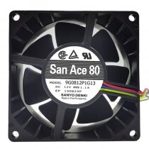Sanyo Denki 9G0812P1G13 DC 12V 1.1A 8038 Axial Cooling Fan