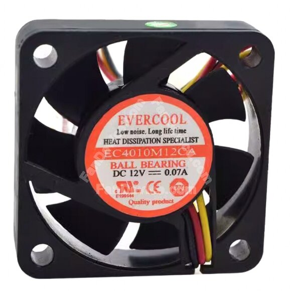 EVERCOOL EC4010M12CA DC 12V 0.07A 4010 Axial Ball Bearing Cooling Fan