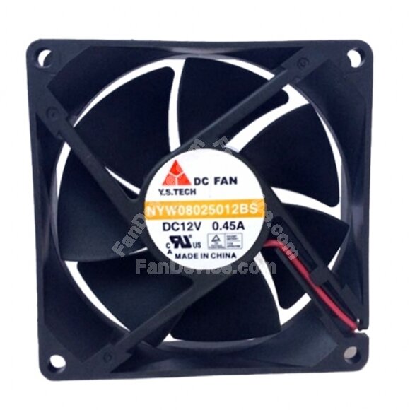 Y.S.TECH NYW08025012BS DC 12V 0.45A 8025 Axial Cooling Fan