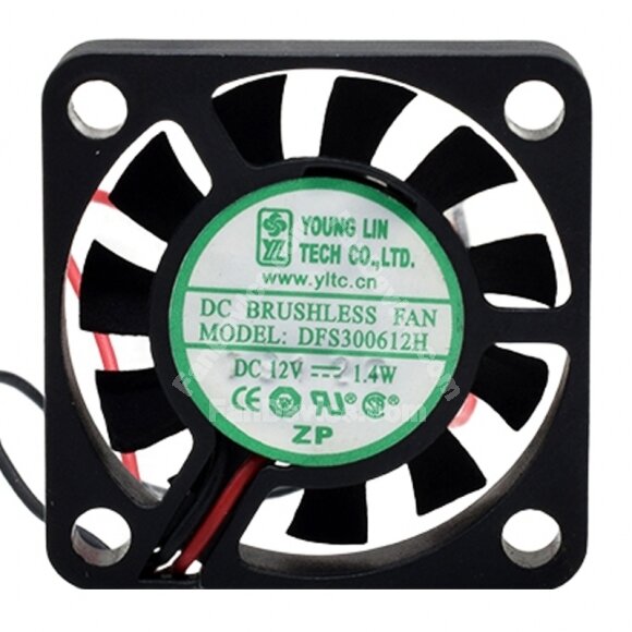 YOUNG LIN DFS300612H DC 12V 1.4W 3006 Brushless Axial Cooling Fan
