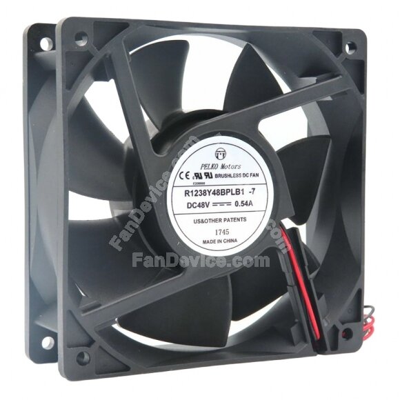 PELKO Motors R1238Y48BPLB1-7 DC 48V 0.54A 12038 Axial Brushless Cooling Fan