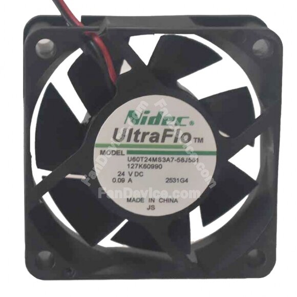 Nidec UltraFlo U60T24MS3A7-58J561 DC 24V 0.09A 6025 Axial Cooling Fan